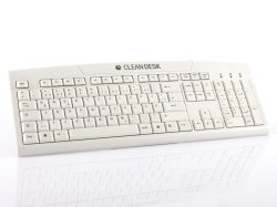 CleanDesk - Wasserresistente Langhubtastatur im Kunststoffmante
